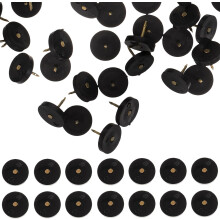 50 Stück schwarze Kunststoff-Verschlüsse mit Gummibasis für Emaille-Pins, Broschen, Anstecknadeln, Abzeichenhalter und DIY-Bastelzubehör