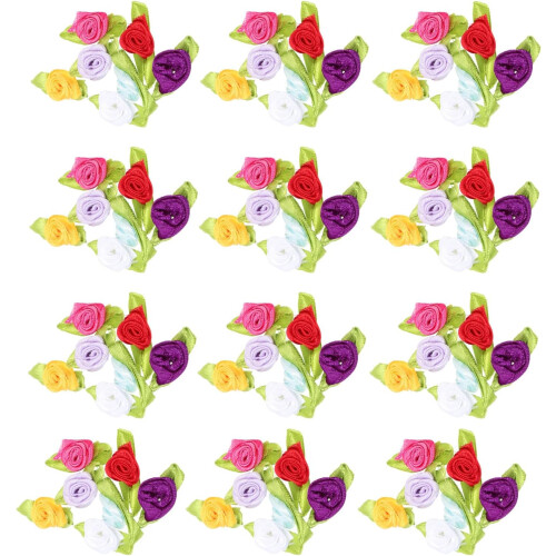 100 stk. båndblomst klestilbehør liten roseblomstmodellering
