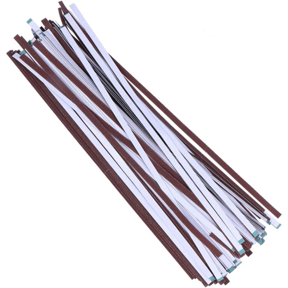 100Pcs Self-Adhensive Abrasive Sandpaper Buffers Strips For Fine Metal Jewelry Wet/Dry Sanding Stripes For Sander 5455468313462