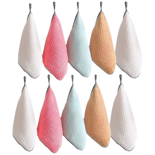 Lot de 10 torchons en microfibre double face 25 x 25 cm 1