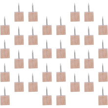 50 puntine decorative in legno con testa in plastica, facili da rimuovere.