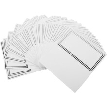 100 leere Tischkarten aus Papier mit elegantem Design, silberweiß, einfach und sicher zu verpacken.