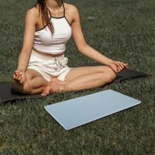 Esterilla de yoga Balance Pad, gruesa y suave, con buen soporte para ejercicios en casa o gimnasio, 45x20x2cm, azul.