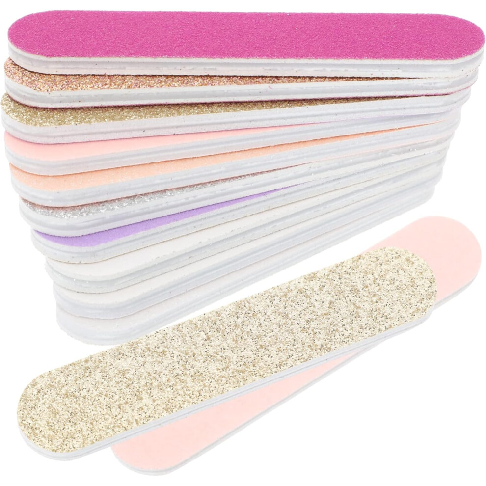 Hkhbjs 50Pcs Glitter Nail File Buffer Nail Trimming Files Pedicure Tool Salon Use Tools