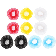 Lot de 100 bonnettes anti-vent jetables pour microphone, en tissu non tissé élastique.