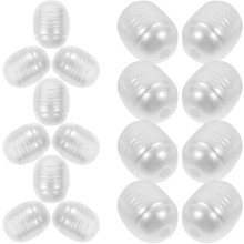 100pcs White Abs Beads for Jewellery Making, DIY Loose Beads with Irregular Pearl Shape
