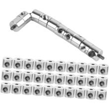 Set di 50 fermagli metallici per spille da bavero, 9x6 mm, con chiusura a chiave.