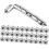 50 fermoirs métalliques pour broches, 9 x 6 mm, avec clé. 1