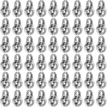 100 Stück Mini-Anhänger (5 mm) aus Silber mit Glöckchen für Schmuckherstellung und Puppenkleidung