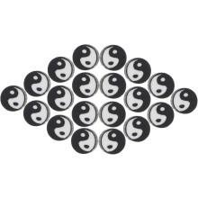100 Stück Tai Chi Yin Yang runde Abstandshalterperlen DIY Bastelarbeiten lose Perlen