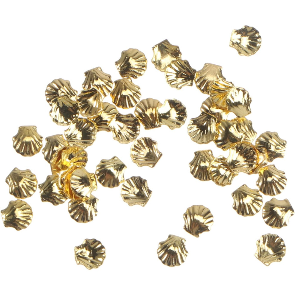 Hkhbjs Metal Nail Stickers Alloy Slices Diy Nail Art Decals For Manicure Creative Shell Design