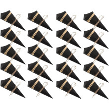 50 cornets en papier kraft noir et corde de jute pour gâteaux, emballages de crème glacée à faire soi-même, pour fêtes