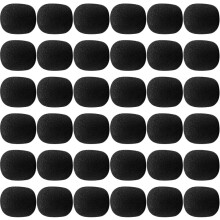 50 protections anti-vent en mousse pour microphone, embouts de rechange pour casque-cravate
