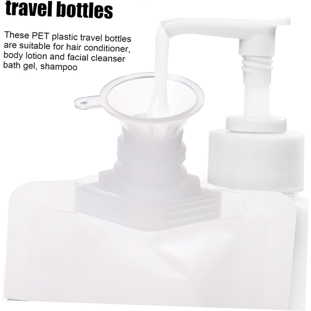 Hkhbjs 18Pcs Travel Toiletries Refillable Squeezable Cosmetic Bags With Funnels