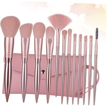 Kit de 12 pinceaux de maquillage or rose, pinceaux professionnels qui ne perdent pas leurs poils