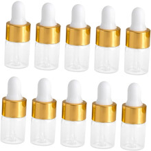 50pcs Small Perfume Bottles Glass Containers Essential Oil Bottles Drip Tube for Liquid Cosmetic Oil Dispensing