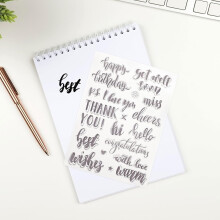 2 sett silikon alfabetstempler DIY scrapbooking-stempler for dagbokbokdekorasjon engelsk bokstav