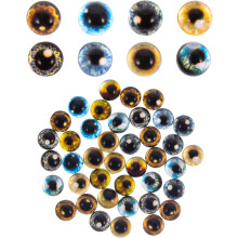 40 occhi di vetro rotondi da 8 mm per la creazione di bambole fai da te, decorazioni per Halloween, burattini e accessori per gioielli.