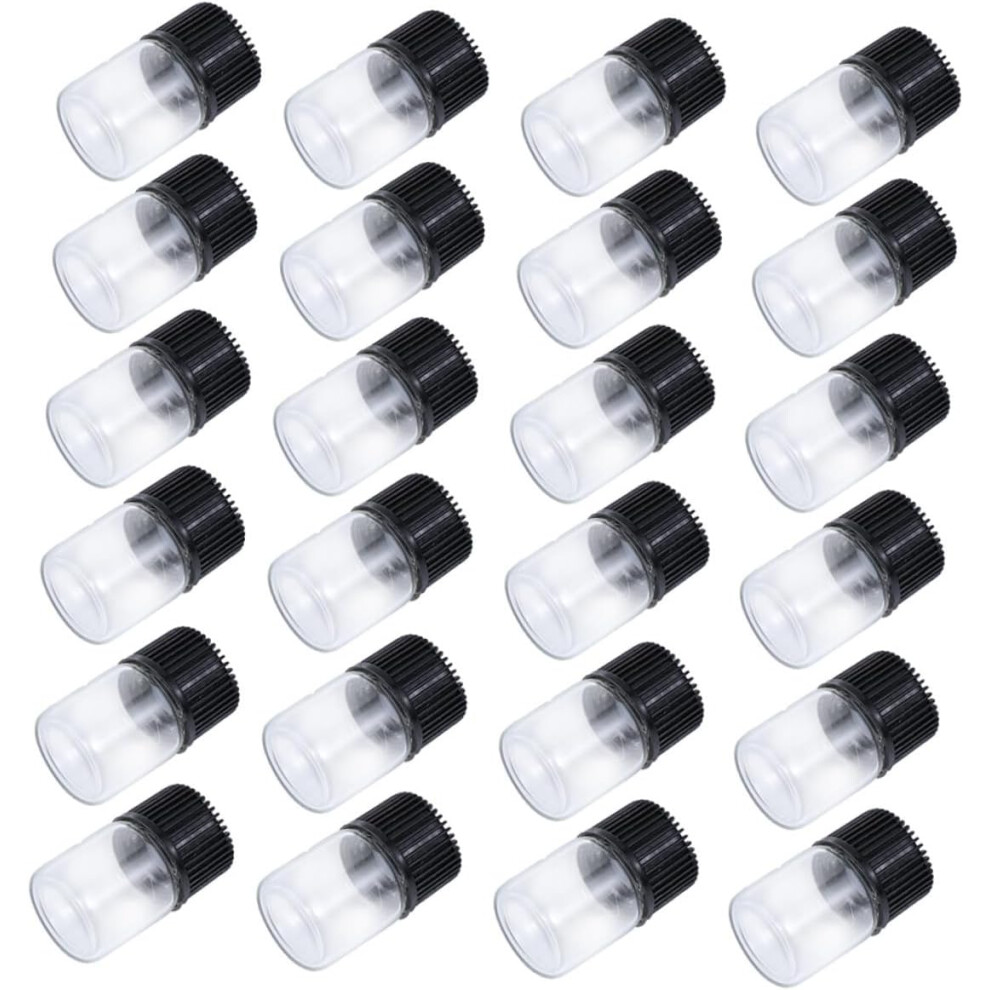 Hkhbjs 50 Pcs 2Ml Refillable Glass Vials Leak-Proof Sample Bottles With Caps For Travel Cosmetic Lotion Storage