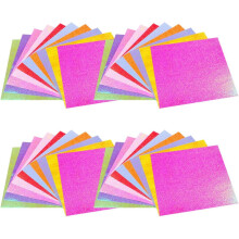 100 Stück Origamipapier für 25x25cm, perlmuttglänzendes Faltpapier, 10 Farben, DIY für Kunst- und Bastelprojekte