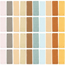 50 etiquetas de costura tejidas a mano para ropa, etiquetas de identificación de prendas, varios colores.