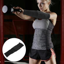Protector de codo acolchado con diseño de panal, color negro, ideal para deportes como voleibol, baloncesto y fútbol americano.