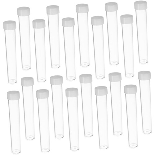 50 provette in plastica con coperchio per glitter e polveri pigmentate, organizer per mini provette