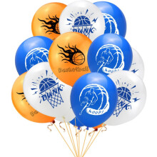 50 Stück Basketball-Latexballons, kreative orangefarbene Basketball-Ballons für Heimpartys