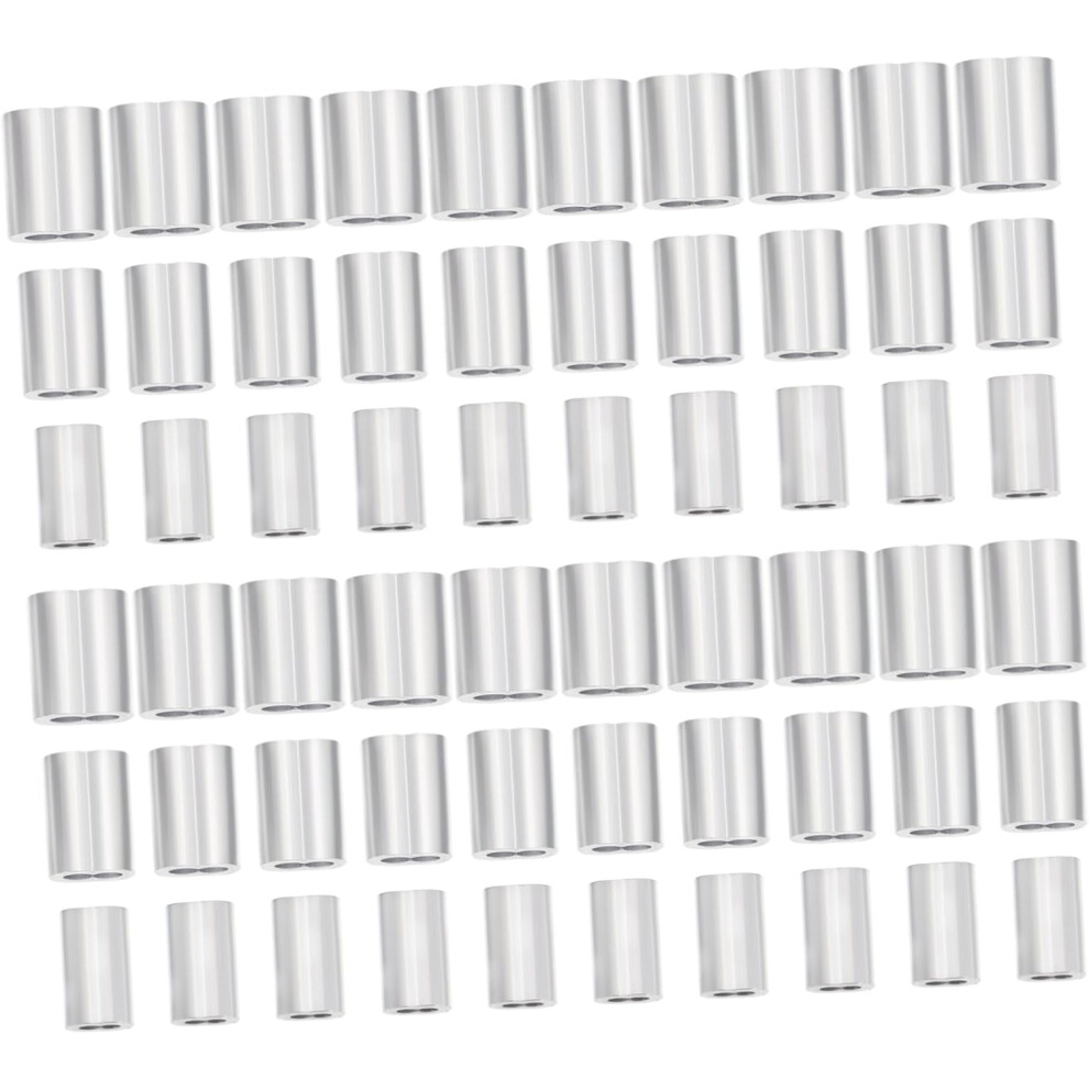 Photos - Electrical Wire & Cable HKHBJS 180pcs Shaped Hole Sleeves Aluminum Wire Rope Chuck for Fishing Line Connectors Sleeve Kit Fishing Line Connectors 
