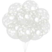 100 Stück Weihnachts-Latexballons mit Schneeflockenmuster, 12 Zoll (ca. 30 cm), dickes Latex, 3 g, Partyballons