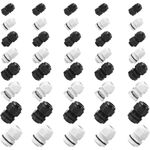 40pcs Cable Connector Gland Wire Connectors Plastic High Insulation Wear-Resistant Assorted