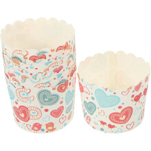 100 caissettes à cupcakes jetables en papier PE
