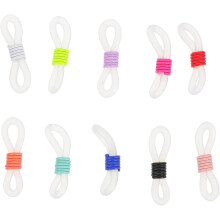 50 Stück weiße, mehrfarbige Gummi-Sonnenbrillenkettenenden, Anti-Verlust-Verbinder, Brillenhalter