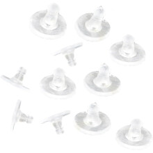100pcs Transparent Silicone Earring Safety Backs Comfortable Flexible Replacement