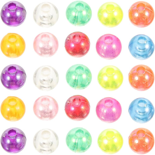 100pcs convenientes pérolas de peixe 6mm pérolas redondas de plástico para acessórios de pesca DIY Fly Tieing