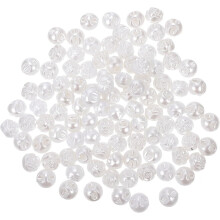 100 boutons de chemise blancs en forme de rose, 14L (9 mm), attaches de couture en perles tricotées