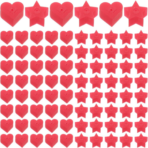100Pcs Silicone Heart Star Shape Earring Backs Secure Locking Replacement Ear Jewelry Backs
