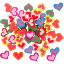 50Pcs Valentine's Day Wooden Heart Beads 17Mm DIY Jewelry Making Beads for Bracelets Necklaces Craft Kits Accessories