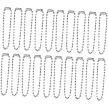 100 Stück DIY-Schmuckperlenkette, silberne Eisenkugelkette, 2,4 mm x 120 mm
