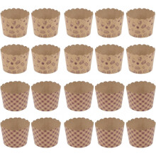 100 caissettes à muffins en papier kraft résistant à l'huile et à l'eau