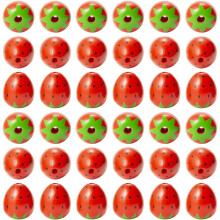 50pcs Strawberry Shape Wooden Beads Craft Beads Red Color Natural Material for Home Decoration