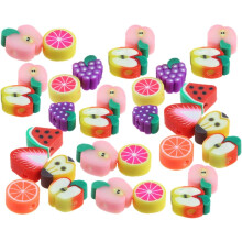100pcs Mixed Color 10mm Fruit Theme Polymer Clay Beads for Jewelry Making DIY Craft Spacer Bead Charms Bulk Set