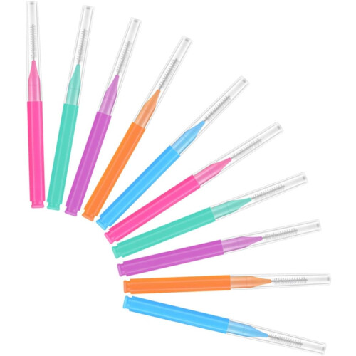 50pcs Interdental Escova Conjunto para Braces Limpeza com Picks Multi-cor