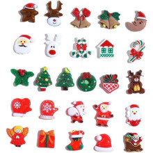 50-teiliges Weihnachtsbastelset aus Kunstharz mit Weihnachtsmann, Schneemann, Rentier und Strumpf