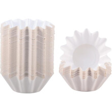 100 caissettes à cupcakes jetables en papier blanc, résistantes à la déformation.