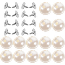 50 Stück DIY-Perlenknöpfe ohne Nähen, 10 mm Kunststoff-Perlenknöpfe