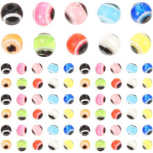 100 stuks 3D kunstaasogen, visaccessoires, realistische plastic visbenodigdheden, lichtgewicht, assortiment