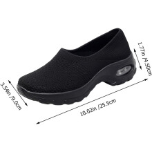 Scarpe da donna estive in tessuto leggero con suola spessa, sneakers traspiranti in tessuto, calzature sportive casual.
