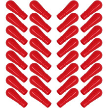 50 embouts de pipettes en silicone rouge gradué, avec poire compte-gouttes en verre anti-fuite