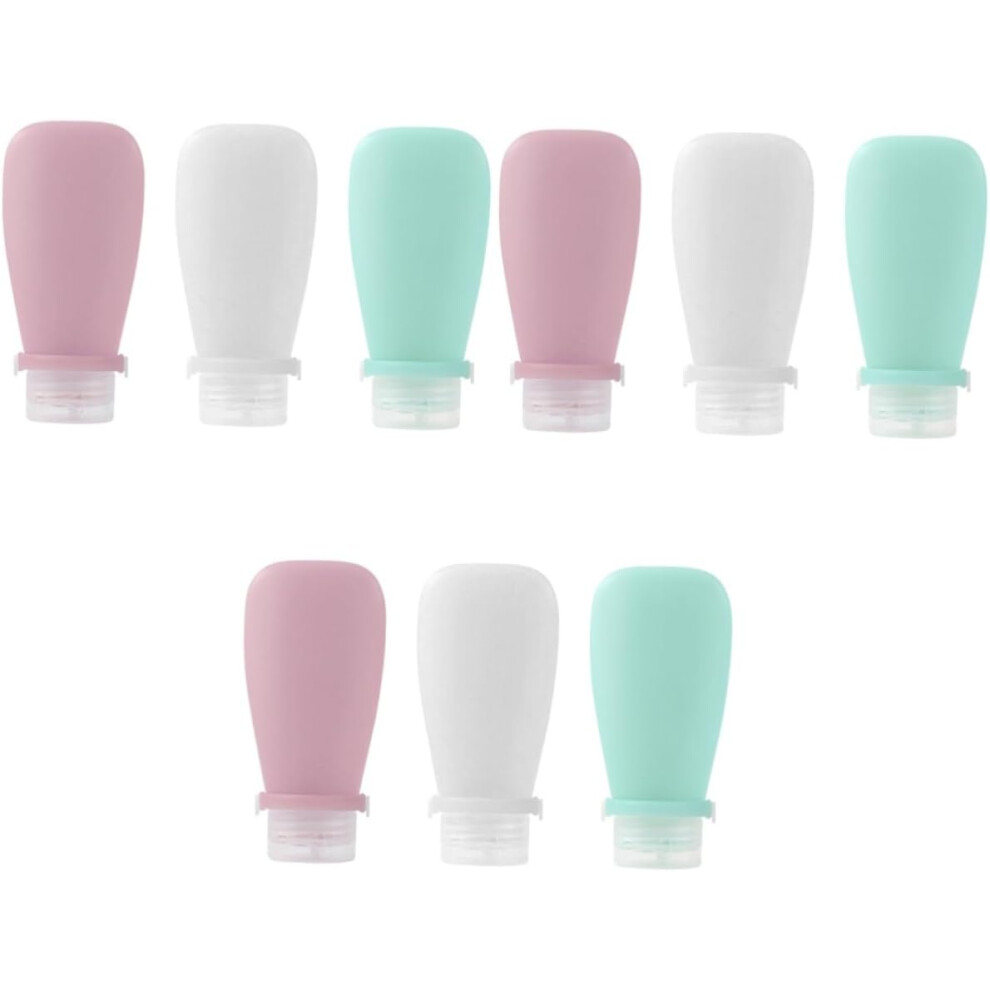 Hkhbjs 9Pcs Silicone Travel Bottles Toiletries Portable Travel Shampoo Bottles For Luggage Packing For Soap And Lotion